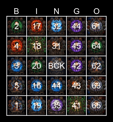 BCK BINGO CARD Bingo Card
