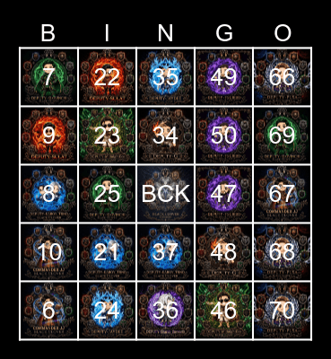 BCK BINGO CARD Bingo Card