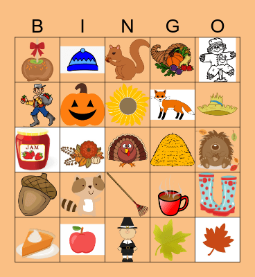 Fall is Upon Us! Bingo Card