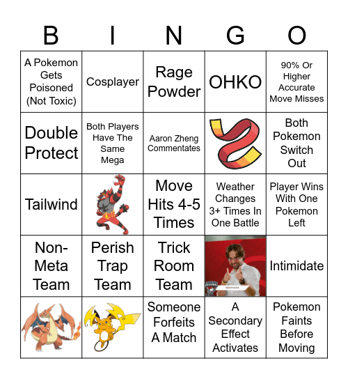 Worlds VGC 2026 Bingo Card