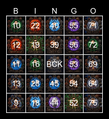 BCK BINGO CARD Bingo Card