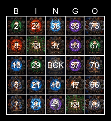 BCK BINGO CARD Bingo Card