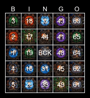 BCK BINGO CARD Bingo Card