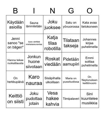 Neptunus Bingo Card