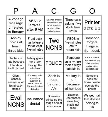 Bingo Card