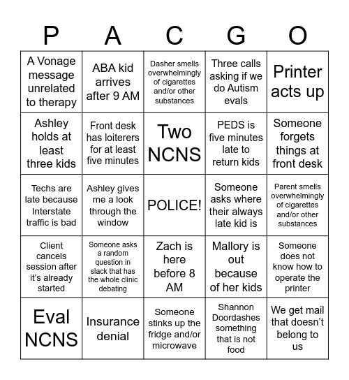 Bingo Card