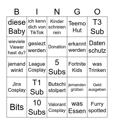 GAMESCOM IRL Bingo Card