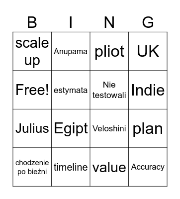 GSK DAILY Bingo Card