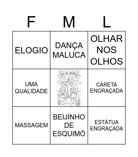 BINGO D FAMÍLIA Bingo Card