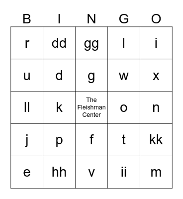 Career Bingo Card