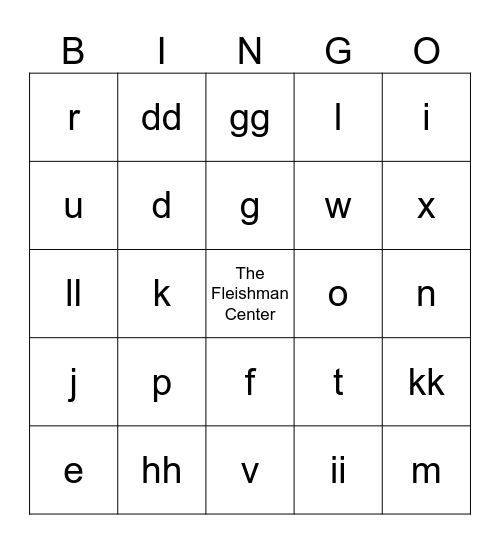 Career Bingo Card