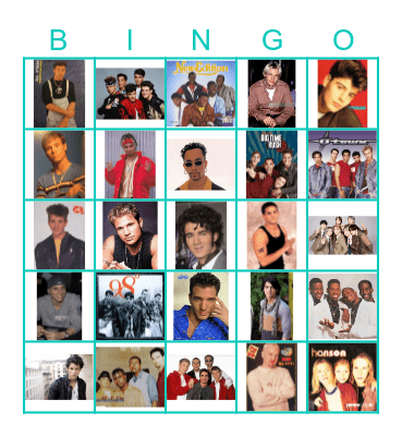 *BOY BANDS* Bingo Card