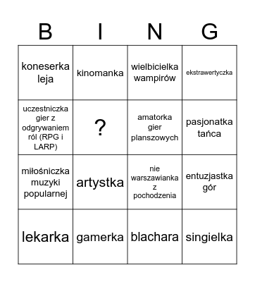 29-lecie Kasi Bingo Card