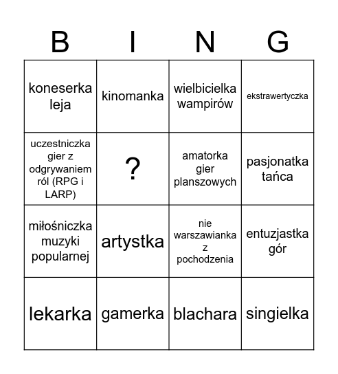 29-lecie Kasi Bingo Card