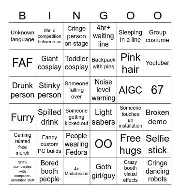 Gamescom Bingo Card