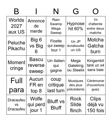 Bingo Worlds Bingo Card