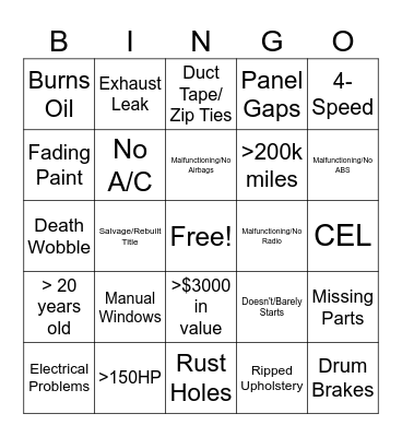 Ecobox Bingo Card