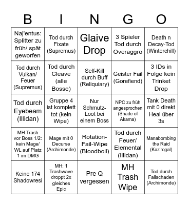 HICYM T6 Bingo Card