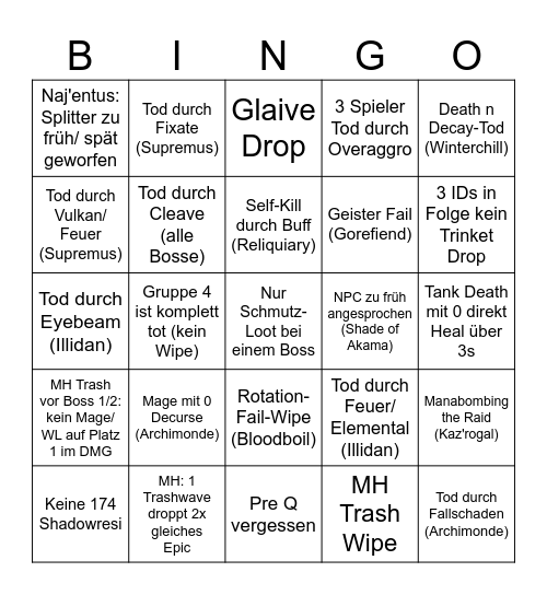 HICYM T6 Bingo Card