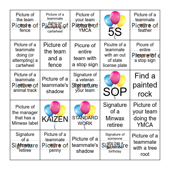 CI SCAVENGER HUNT Bingo Card