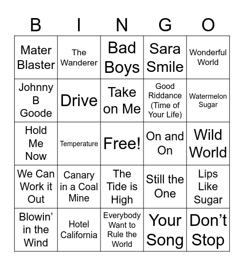 Tropic Bingo26 Bingo Card