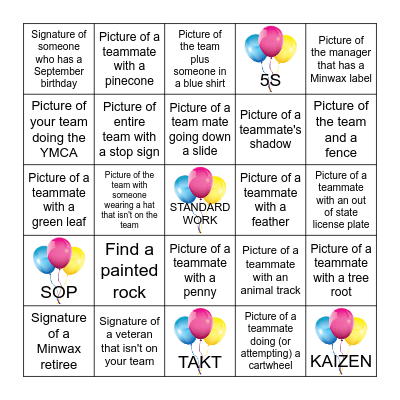 CI SCAVENGER HUNT Bingo Card