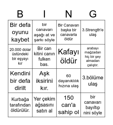 REPO Bingo Card