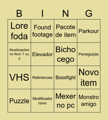 THE ARCHIVES Bingo Card