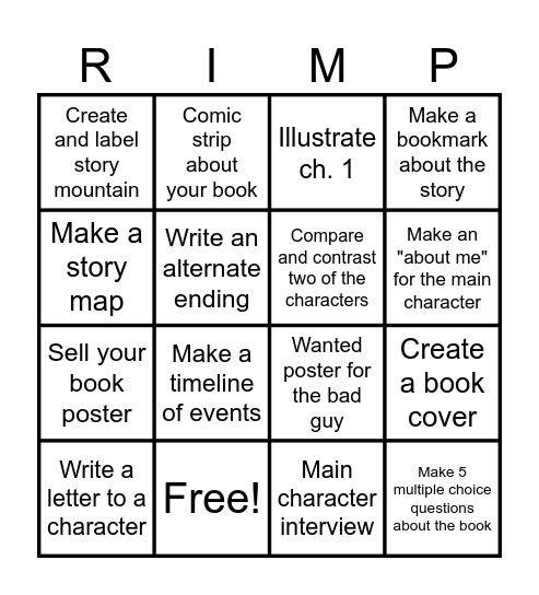 RIMP BINGO Card