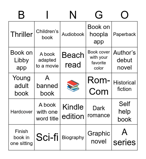 Book Bingo Card