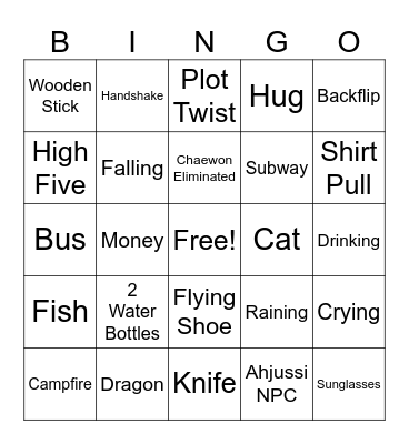 Badge Wars S4 EP2 Bingo Card