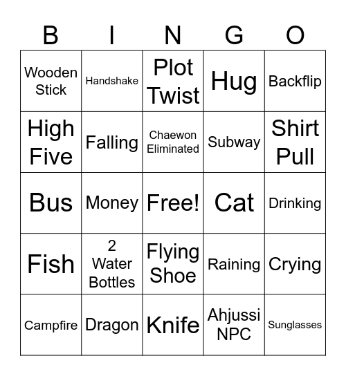 Badge Wars S4 EP2 Bingo Card