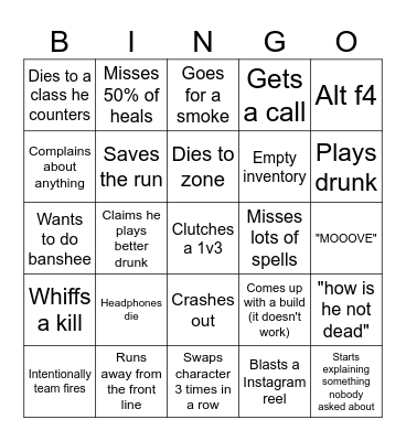 piima bingo Card