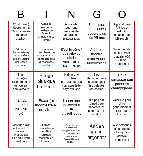 PicNic & Farandoles Bingo Card