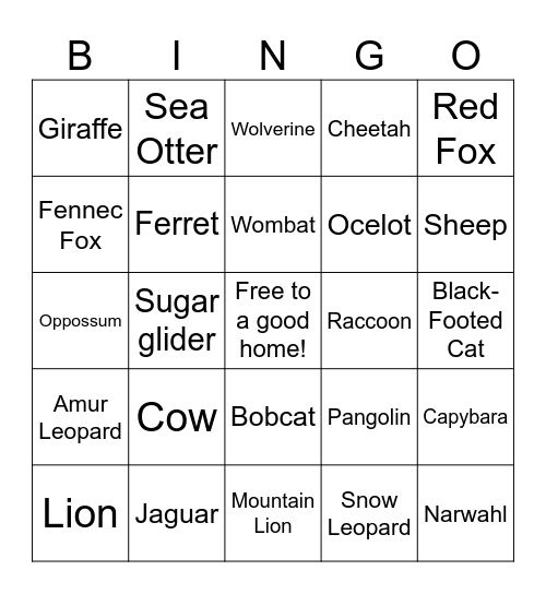 Babbeh Bingo Card