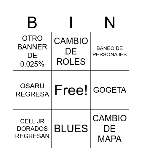 MAX GEKISHIN POLLA Bingo Card