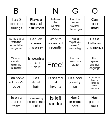 Beta Psi Psi BINGO! Bingo Card