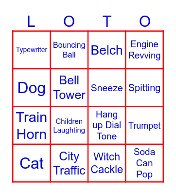 Le Loto des Sons Bingo Card