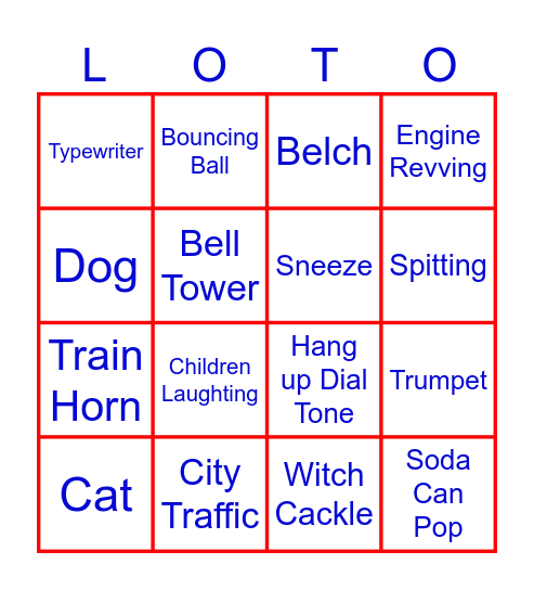 Le Loto des Sons Bingo Card