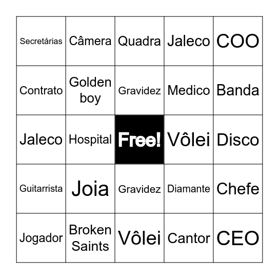 Bingo do Franverso Bingo Card