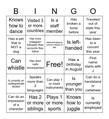 BCKEC Find Someone Who... Bingo Card