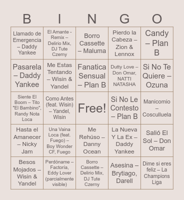 Tefy´s Bday Bingo Card