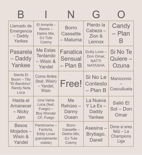 Tefy´s Bday Bingo Card