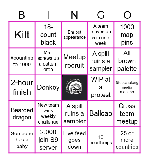 Steotchalong 9 Bingo Card
