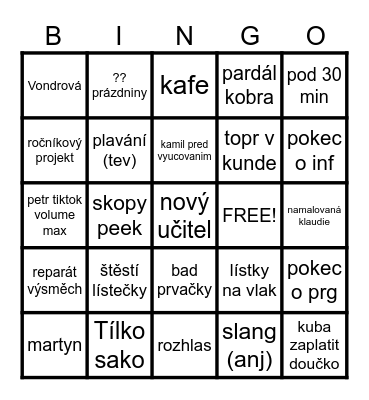 hajlz haiser Bingo Card