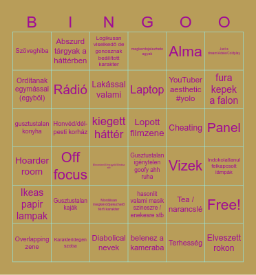 Családi Titkok Bingo Card