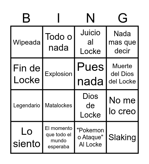 Folagor Titulos de Locke Bingo Card