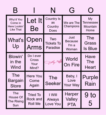 Dolly Round Bingo Card