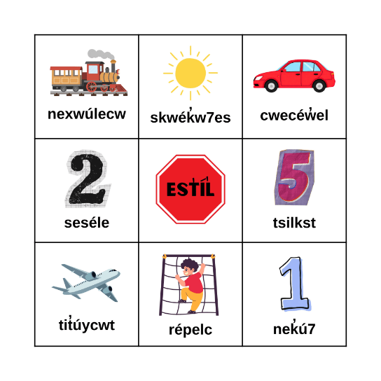 Summer Theme Bingo Card