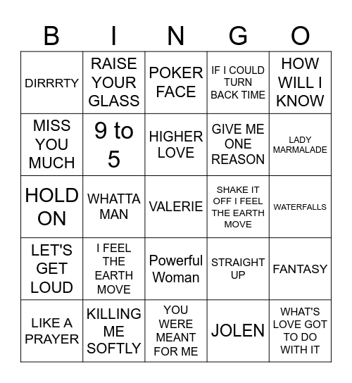 STRONG WOMEN Bingo Card